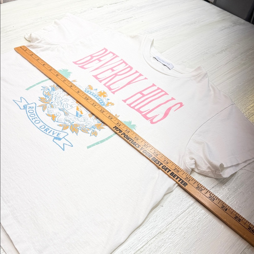 DAYDREAMER Beverly Hills Girlfriend Tee in Vintage White Sz L - Picture 5 of 9